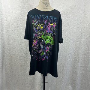 Marvel Comics Mens Superheroes Graphic Black T-shirt htf Style